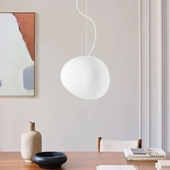 White Pebble Pendant Light