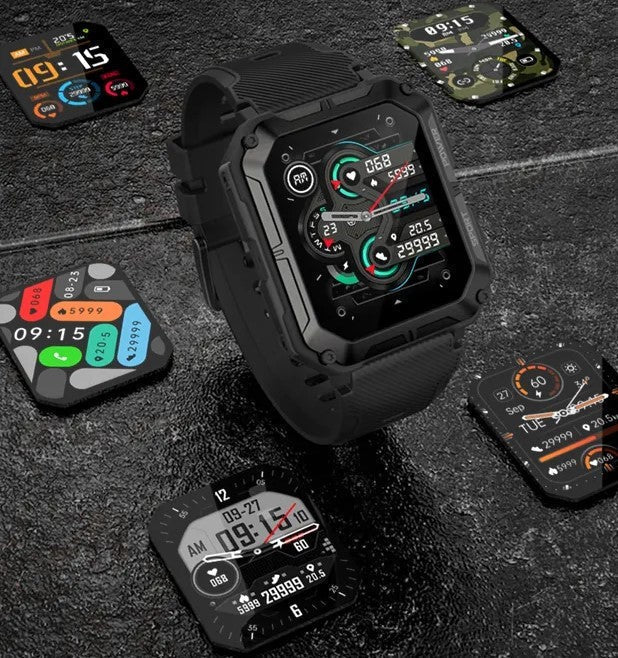 Indestructible Tactical Smartwatch - Durable, Long-Lasting Battery Titan Watches For Men