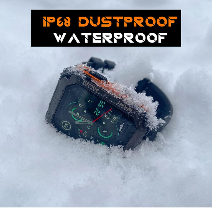 Indestructible Tactical Smartwatch - Durable, Long-Lasting Battery Titan Watches For Men