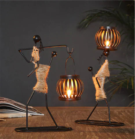 ZenithAura | Retro & Elegant Man Candle Holder