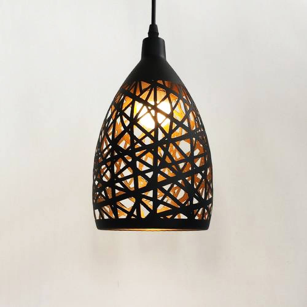 Besson pendant lights in patterned metal