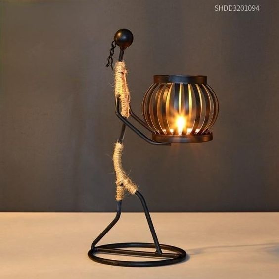 ZenithAura | Retro & Elegant Man Candle Holder