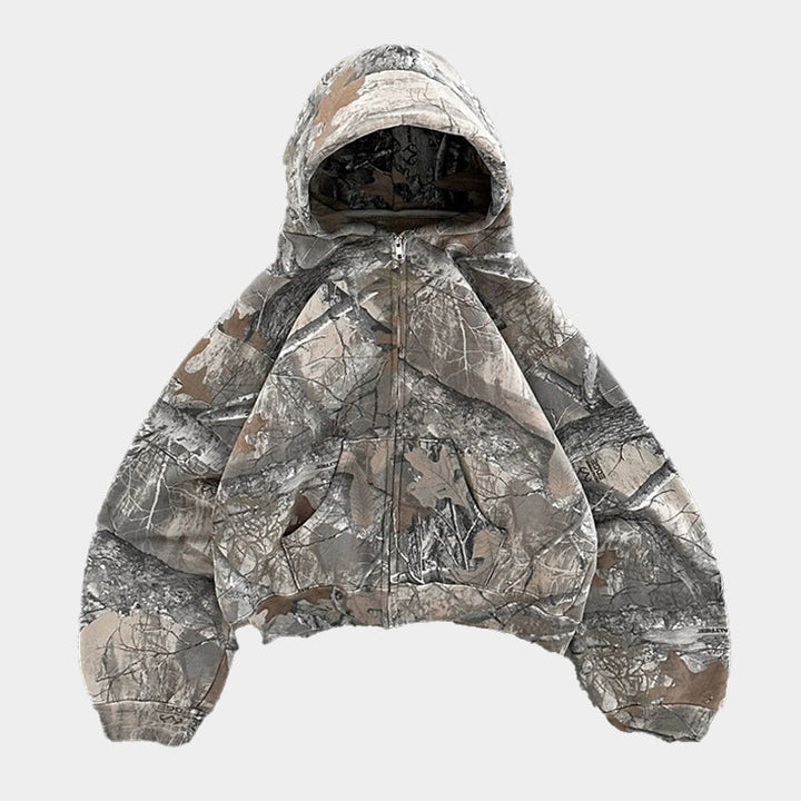 Woodland Spirit | Camouflage Zip-Up Hoodie