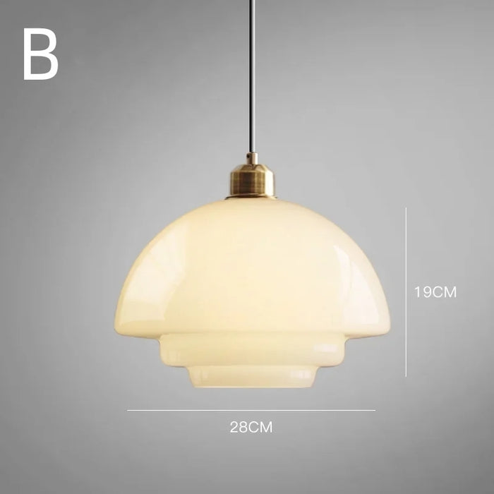 White Glass Pendant Light