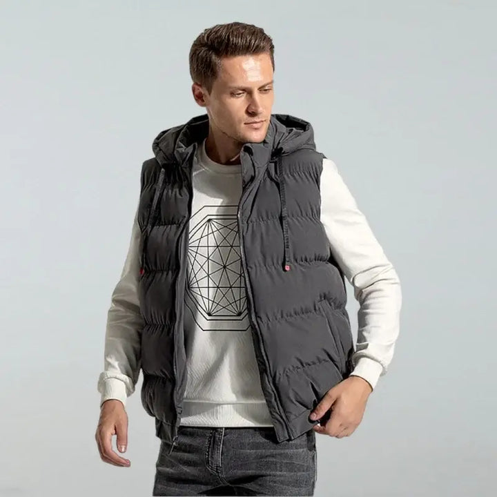 Ultra-Warm Insulated Hooded Gilet - All-Weather Thermo Heated Hooded Gilet