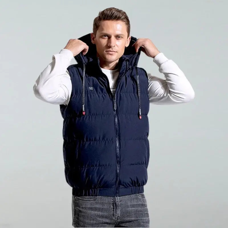 Ultra-Warm Insulated Hooded Gilet - All-Weather Thermo Heated Hooded Gilet