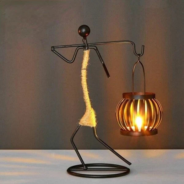 ZenithAura | Retro & Elegant Man Candle Holder