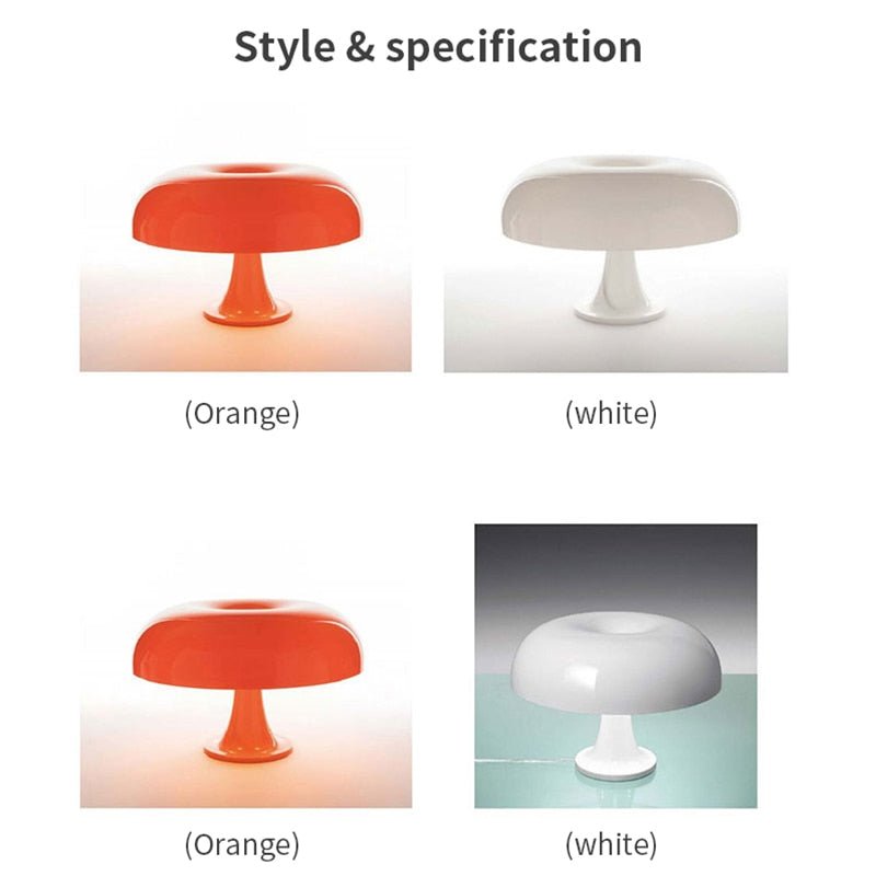 Italy Designer Style LED Mushroom Shaped Table Lamp