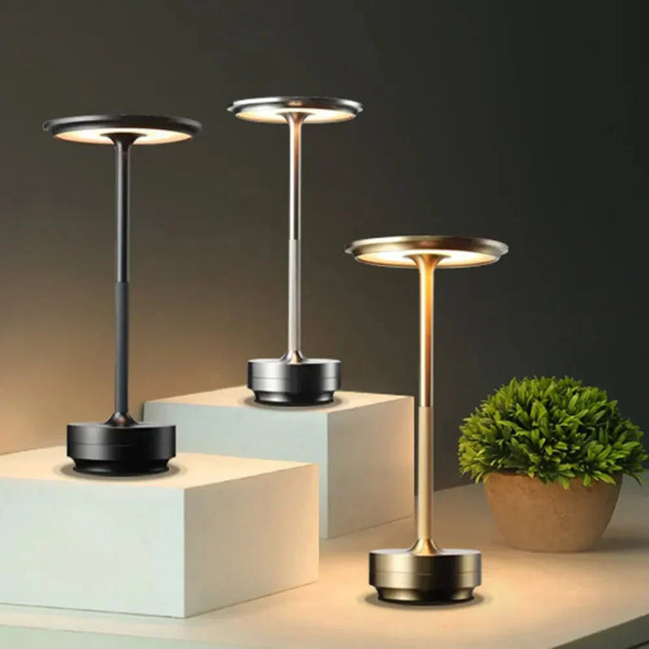 Minimalist Metallic LED Cordless Table Lamp