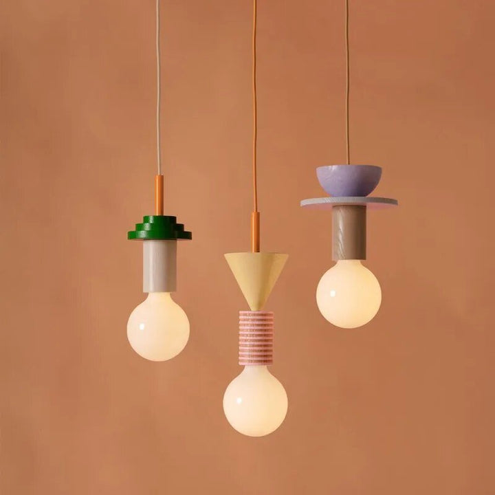 Minimalist Wood Effect LED Pendant Light