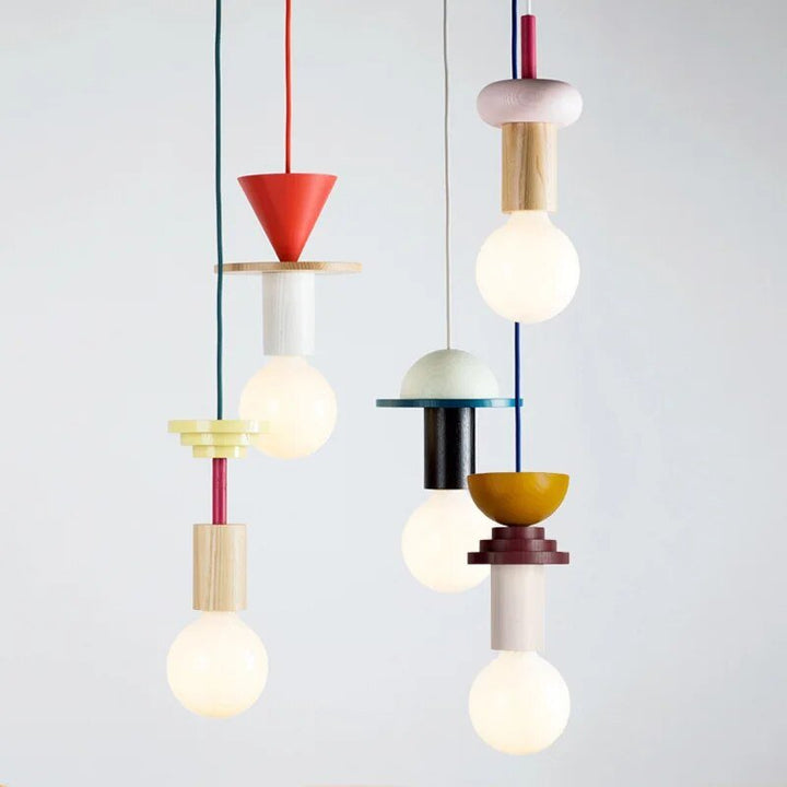 Minimalist Wood Effect LED Pendant Light