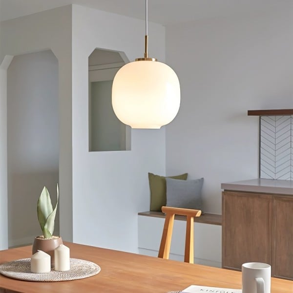 Modern Nordic Opal Glass Radihous Pendant Light