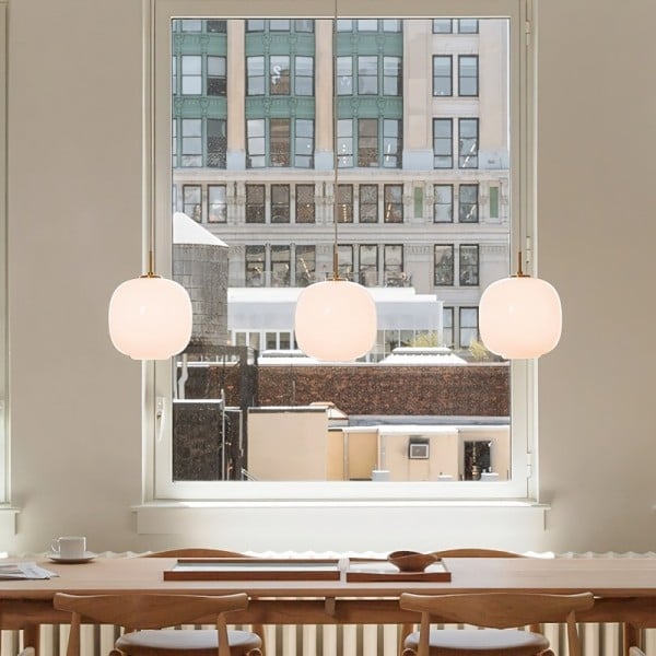 Modern Nordic Opal Glass Radihous Pendant Light