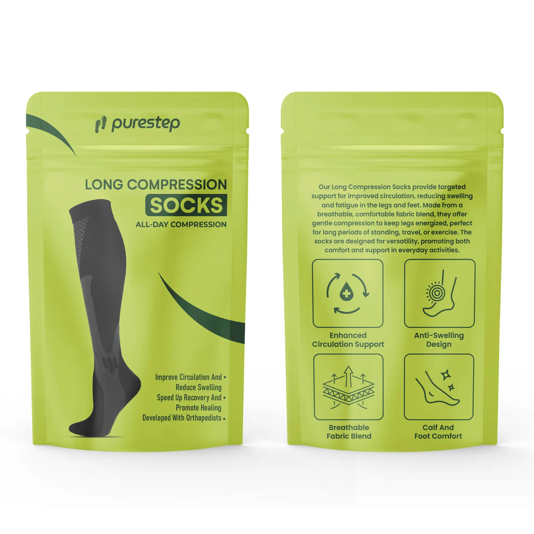 Long Compression Socks - Enhance Blood Circulation & Reduce Muscle Fatigue