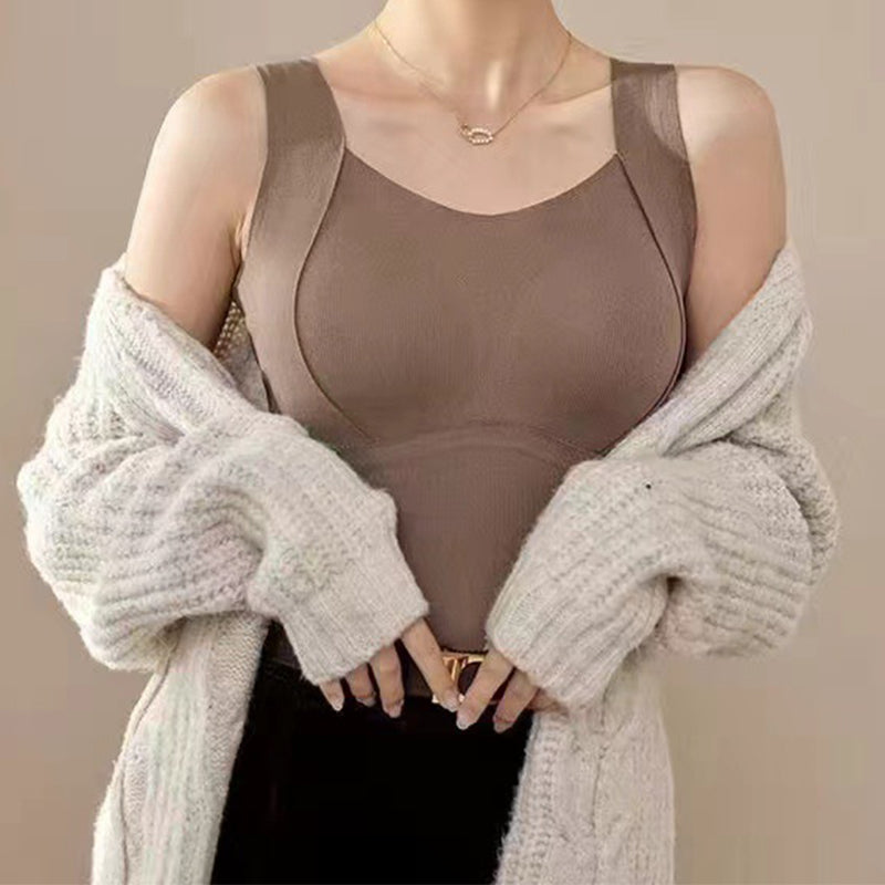 Thickened Warm Tank Top with Shelf Bra