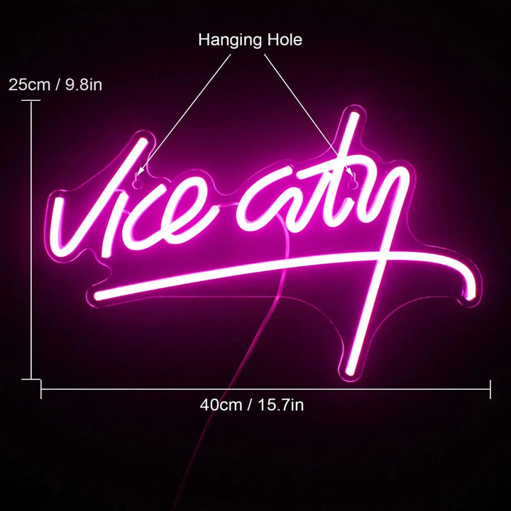 Vice City Pink LED Neon Sign