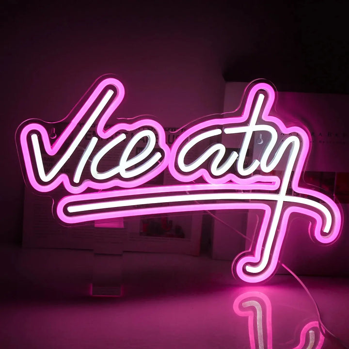 Vice City Pink LED Neon Sign